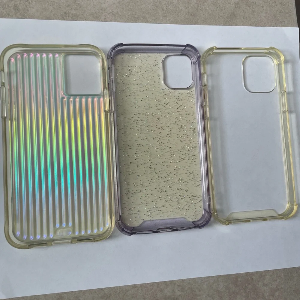 iphone 11, Glitter, and Clear Case